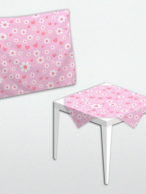 Toalha forro de mesa margarida oxford 80cm