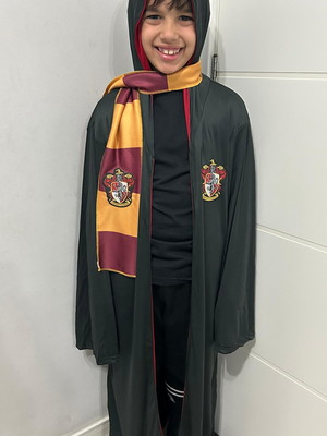 Capa uniforme harry potter m juvenil com cachecol