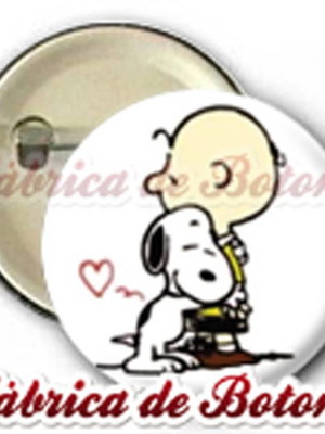 Boton 2,5cm charlie brown e snoopy