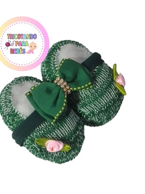 Sapatinho trico verde rn