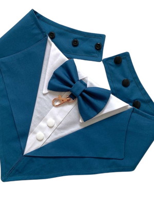 Bandana smoking com gancho porta alianças pp- pet wedding