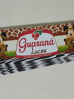 Adesivo guaraná caçulinha mickey safari