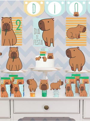 Kit festa - tema capivara especial 2