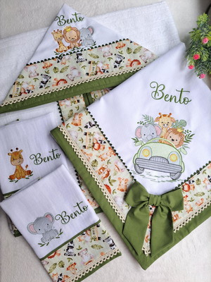 Enxoval bebê personalizado (04 peças)