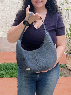 Bolsa baguete jeans