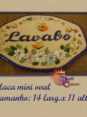 Mini-placa ovalada para lavabo
