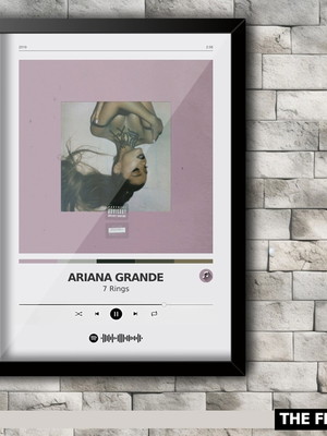 Quadro a4 spotify 7 rings ariana grande