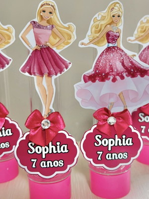 Tubete barbie- lembrancinhas personalizadas