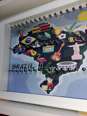 Painel para chaveiros com vidro personalizável