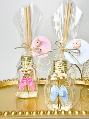Mini difusor aromatizador de varetas em gel com glitter