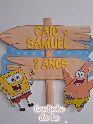 Painel bob esponja e patrick personalizado