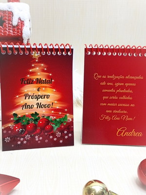 Bloquinho de natal com calendário
