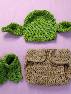 Conjunto mestre yoda newborn croche