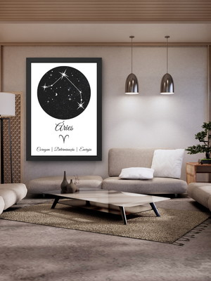 Arte digital quadro signo áries