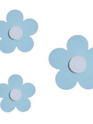 Kit ganchos cabideiro mdf flor com miolo