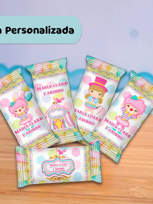 Balinhas personalizada circo rosa