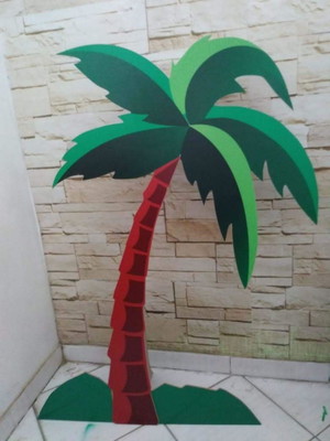 Aplique coqueiro em pvc