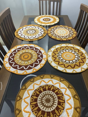Souplat em mosaico crocher