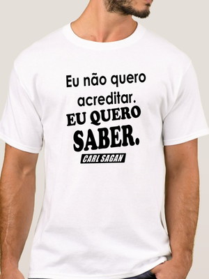 Camiseta carl sagan - pintura manual