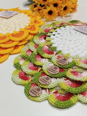 Toalhinhas em crochê para decoração kit contém 4 unidades