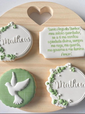 Biscoito decorado batismo c/ palito