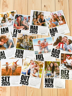 Calendário polaroid 2025 com imã