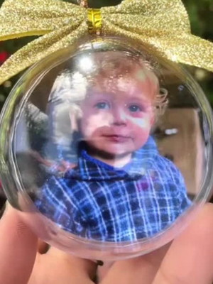 Bolinha de natal com foto (kit com 10 unidades)