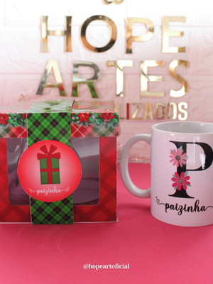 Caneca de porcelana com caixa - natal