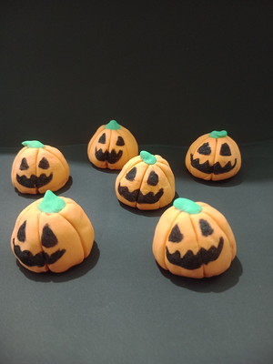 Kit com 10 uni| bombom de chocolate | abóbora do halloween