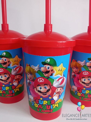 Copo twister 400ml super mário