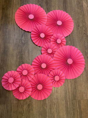 Kit 12 rosetas pink