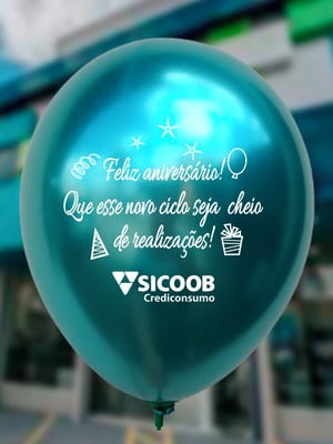 Bexigas personalizada com logo da empresa