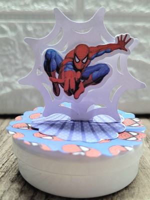 Aplique em 3d em pé para latinha, caixinha homem aranha