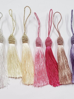 Pingente tassel grande 12cm alça 5cm p/ artesanato