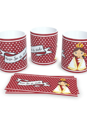 Caneca porcelana personalizada santos catolico sª da penha