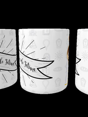 Caneca porcelana personalizada santos catolico sª de fatima2
