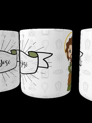 Caneca de porcelana personalizada santos catolico são jose 3