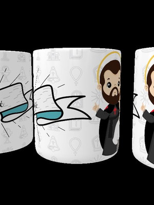 Caneca de porcelana personalizada santos catolico são jose 4