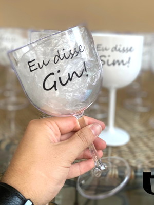 Taça gin eu disse sim eu disse gin personalizada