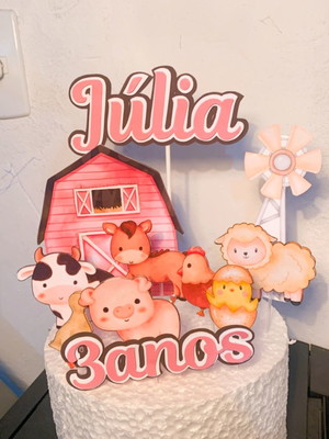 Topo de bolo 3d