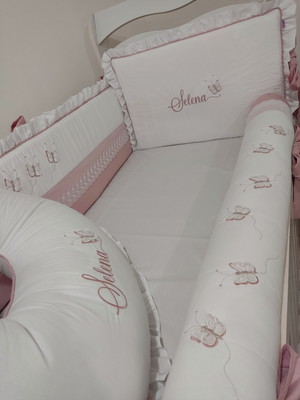 Kit berço/prime borboletas- selena (7peças)