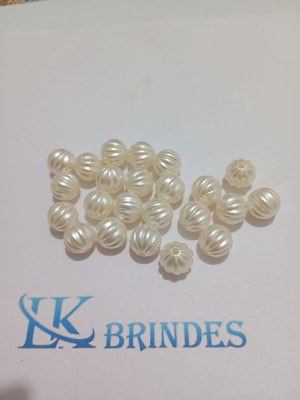 Pérola pitanga creme 12mm pacote 50 unidades