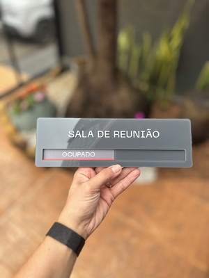 Placa identificação porta - livre ocupado