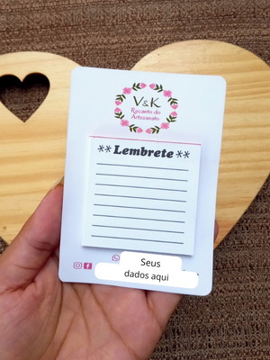 Lembracinha brinde clientes com lembrete (imã de geladeira)