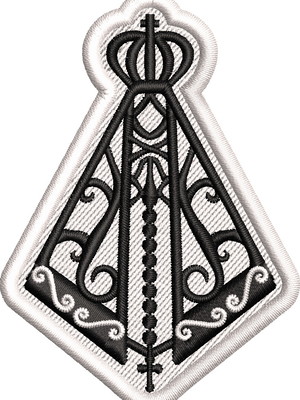 Patch bordado nossa senhora aparecida moto clube rel2