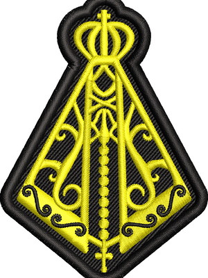 Patch bordado nossa senhora aparecida moto clube rel3