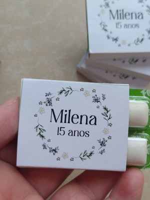 Lembrancinha 15 anos chicletes personalizados