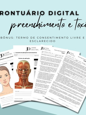 Ficha de anamnese de preenchimento facial e toxina