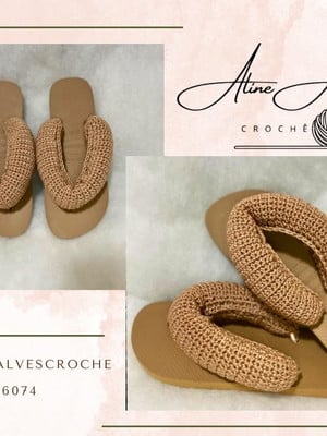 Havaianas de crochê
