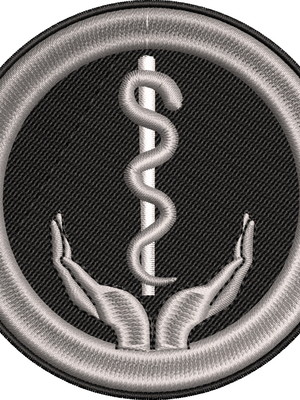 Patch bordado brasão emblema massoterapia